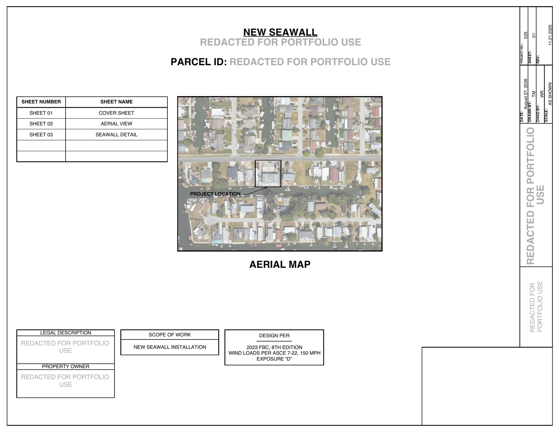 Redacted TruLine seawall cover sheet